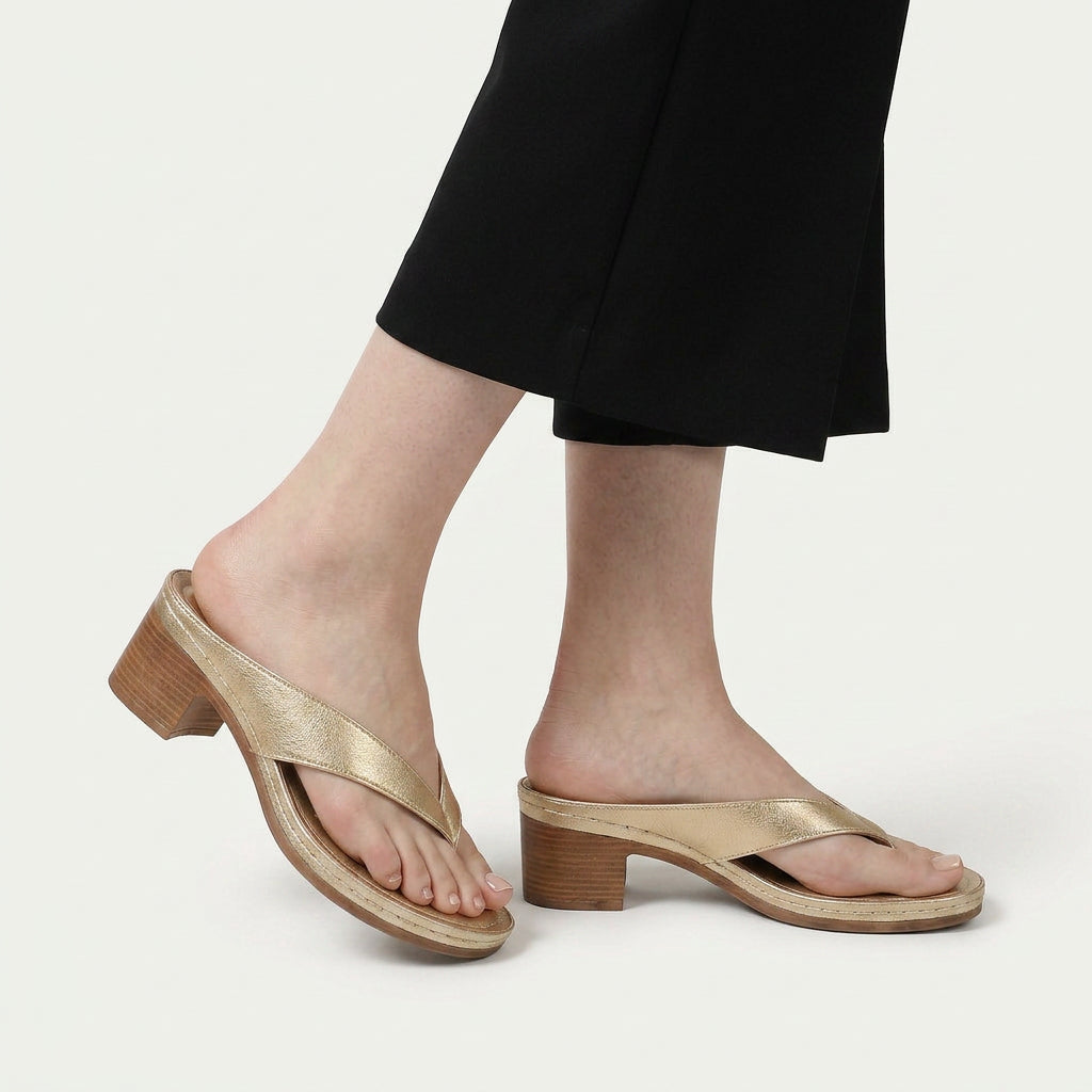 Sandales Mule Femme Entredoigt Talon Bloc