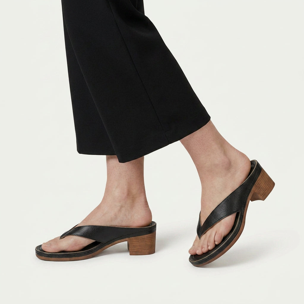 Sandales Mule Femme Entredoigt Talon Bloc