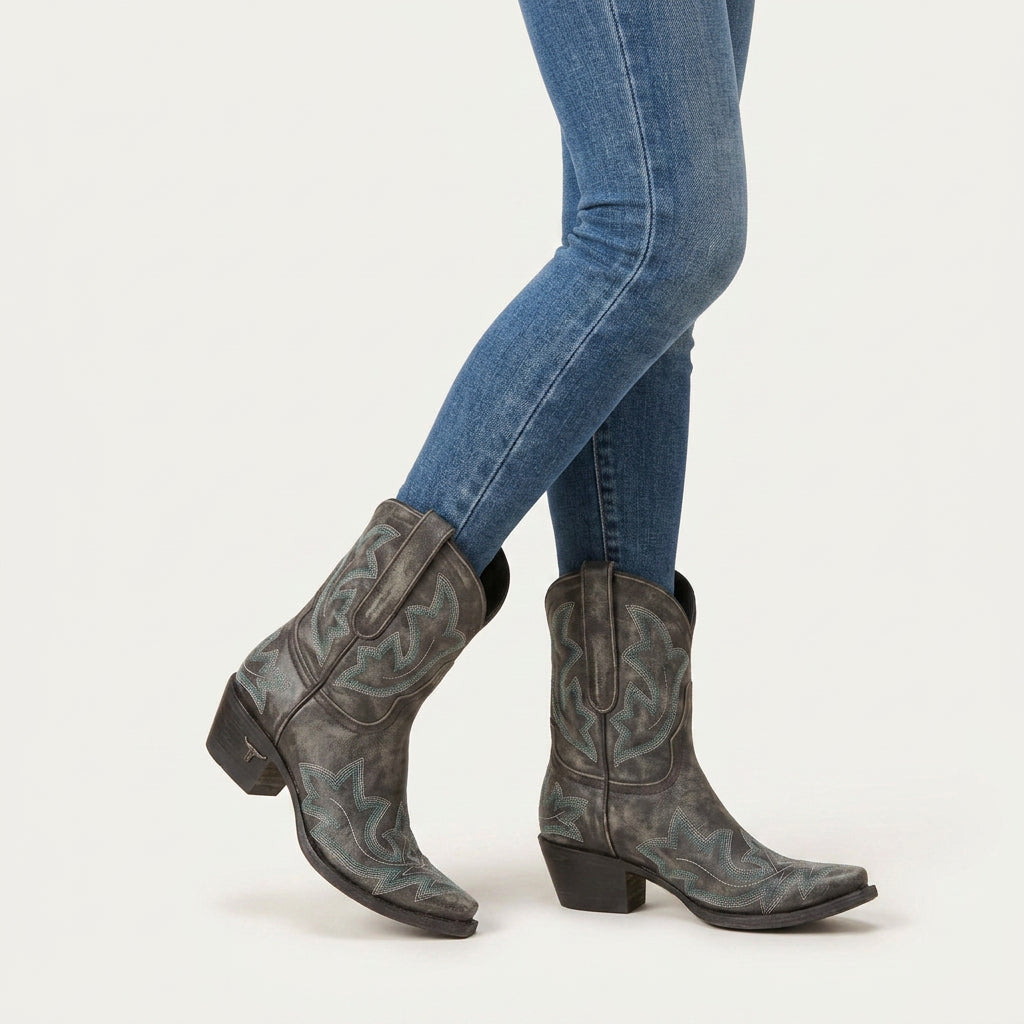 Bottines Western Femme à Bout Pointu