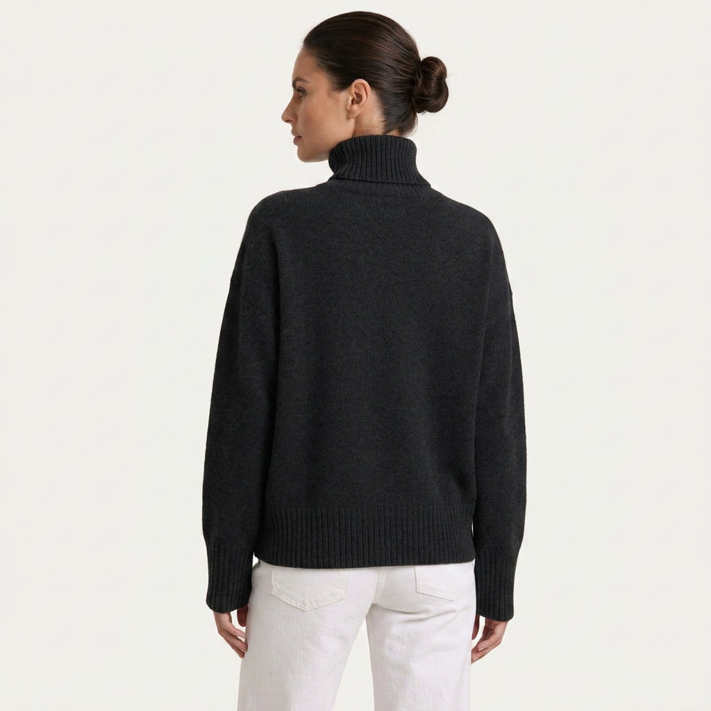 Pull Col Roulé Femme Oversize