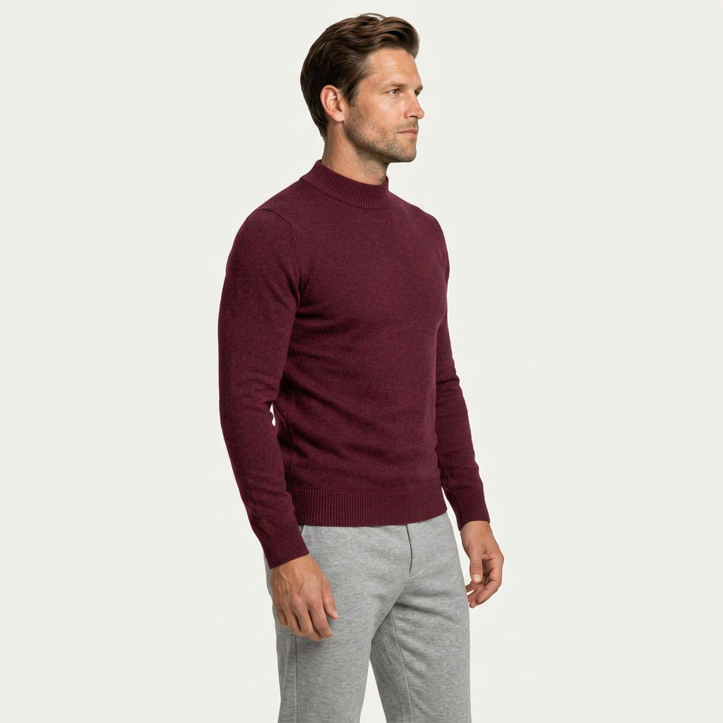 Pull Homme Col Montant en Maille