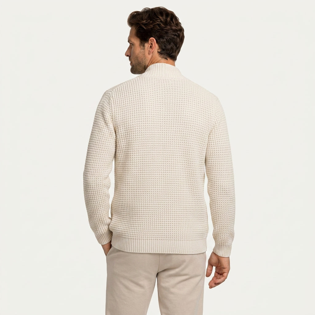 Cardigan Homme Long en Maille Ouvert