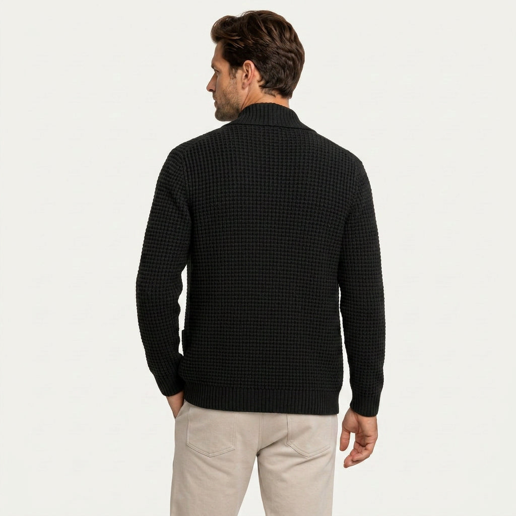 Cardigan Homme Long en Maille Ouvert