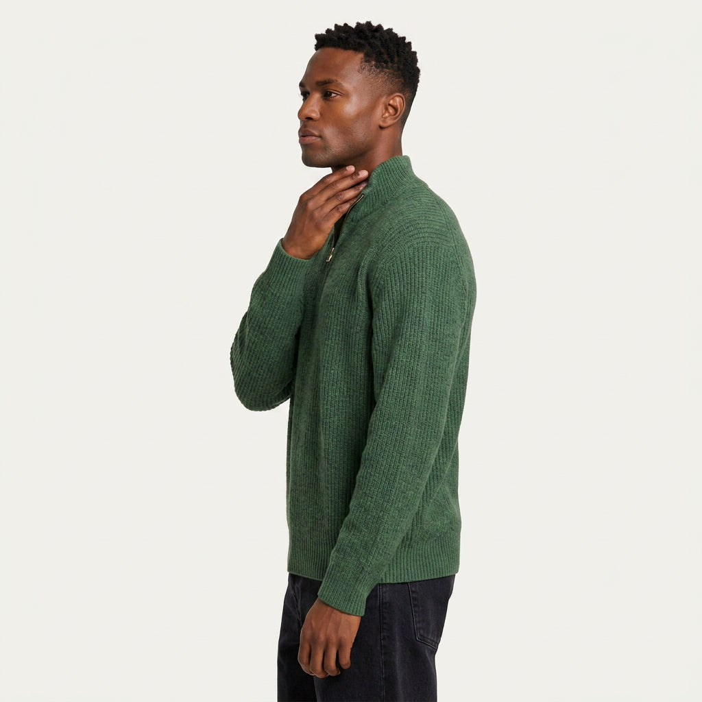 Pull Camionneur Homme en Maille Côtelée