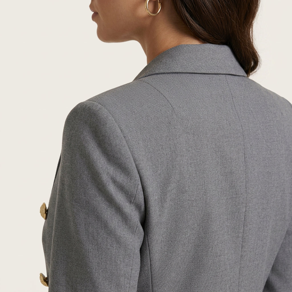 Tailleur Femme avec Blazer Croisé et Pantalon