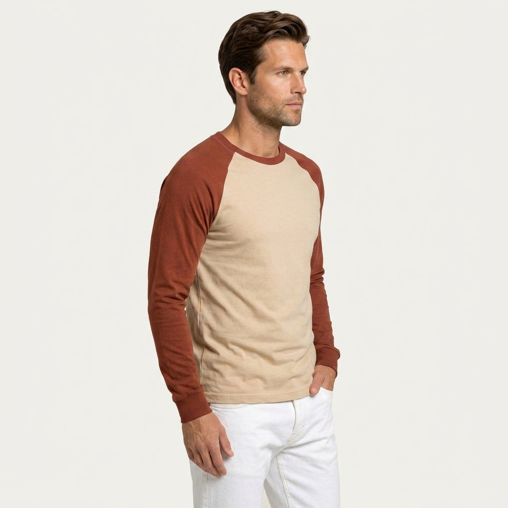 T-Shirt Homme Manches Longues en Coton