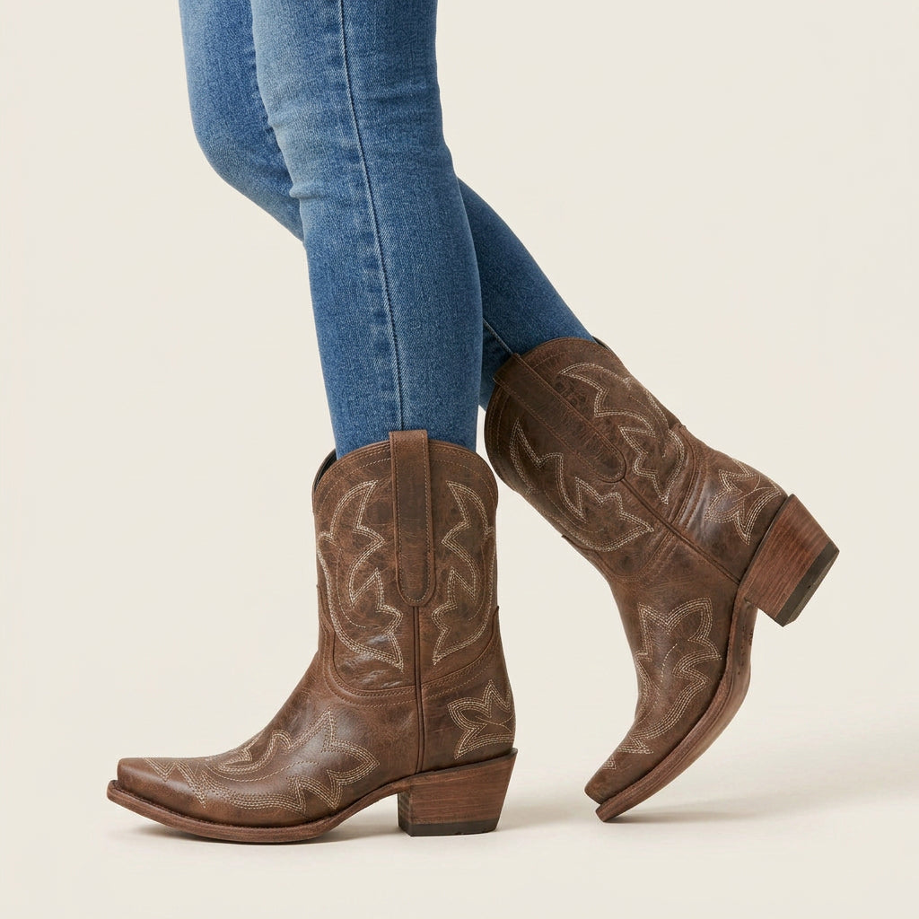 Bottines Western Femme à Bout Pointu