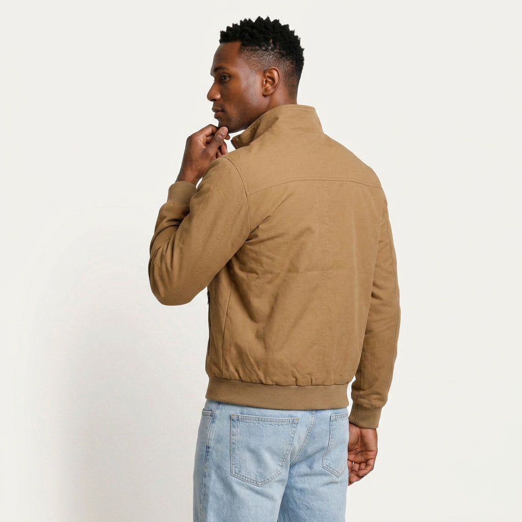 Veste Homme Zippée à Col Montant