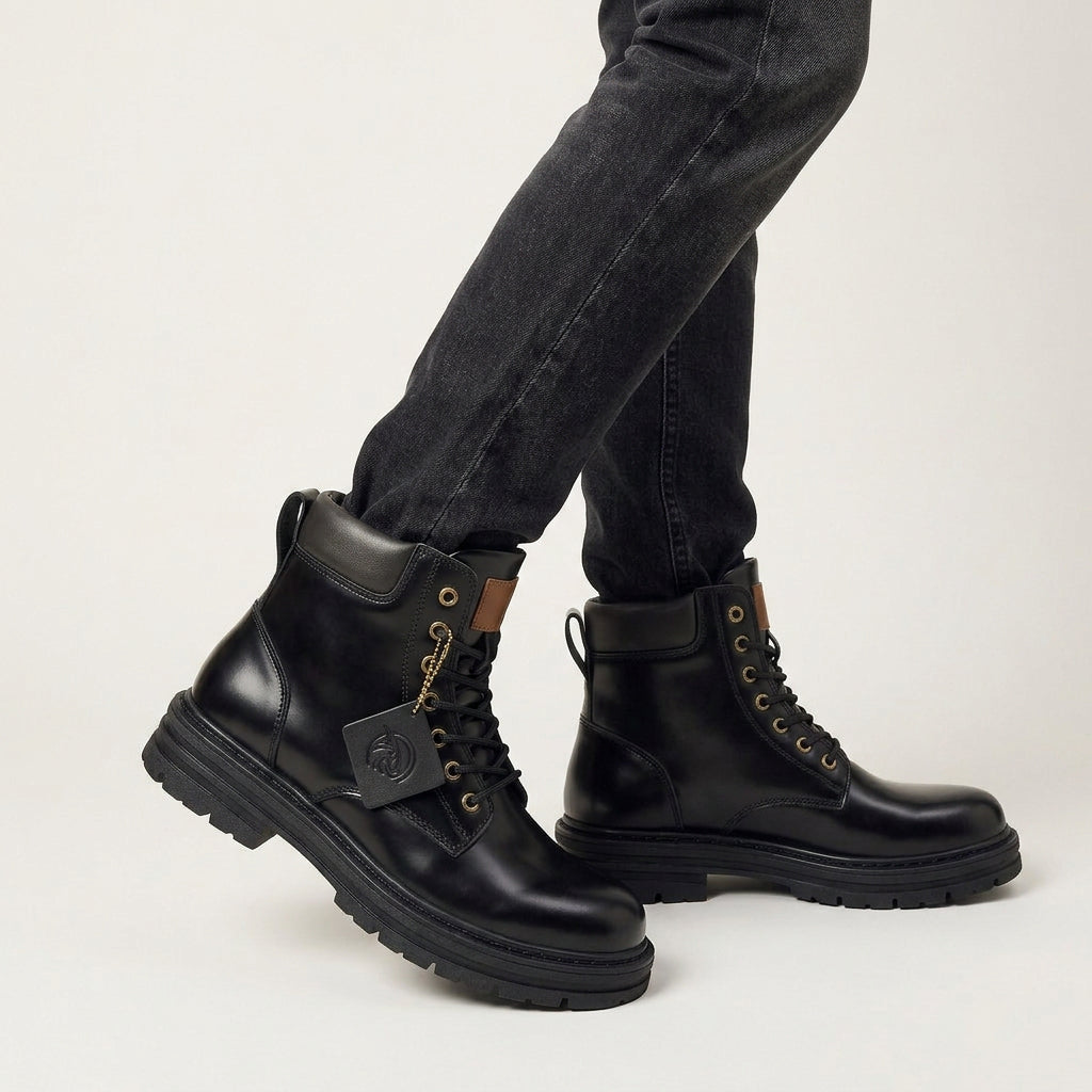 Bottines Montantes à Lacets Homme