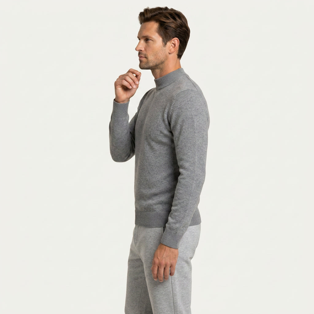 Pull Homme Col Montant en Maille
