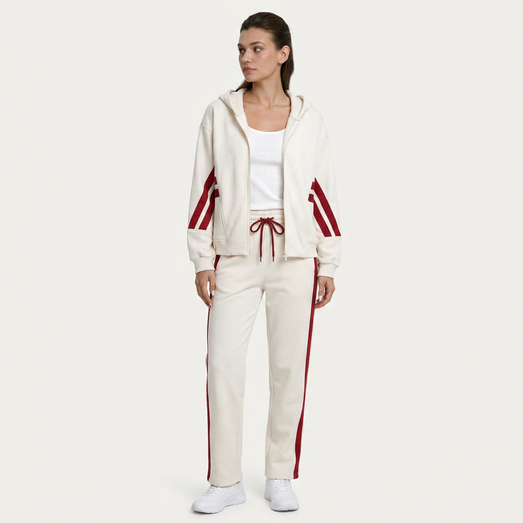 Ensemble Survêtement Femme Capuche Zippée Pantalon Large