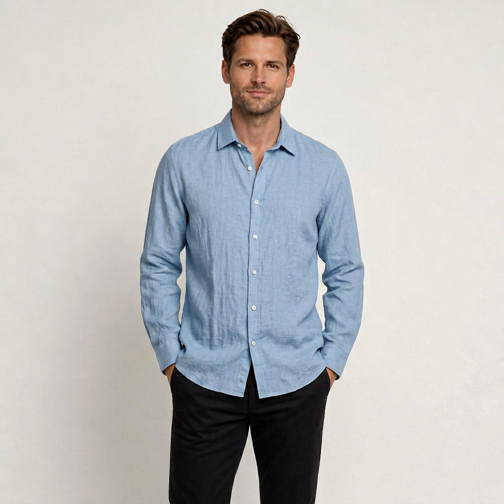 Chemise Homme Col Classique Texture Tissée
