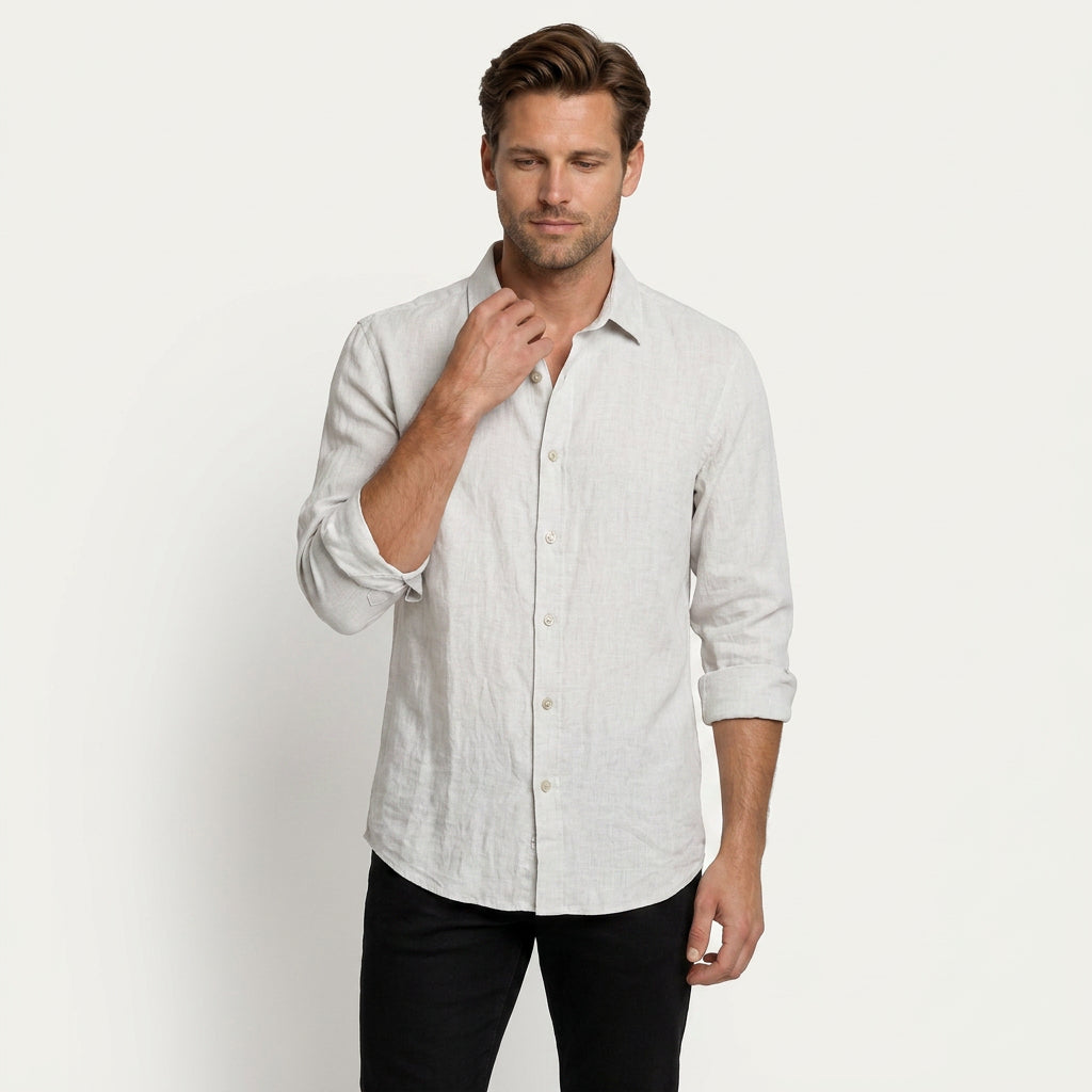 Chemise Homme Col Classique Texture Tissée