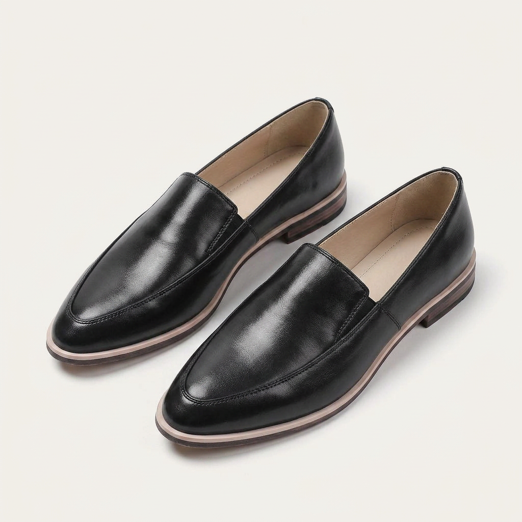 Mocassins Femme À Enfiler Finition Polie