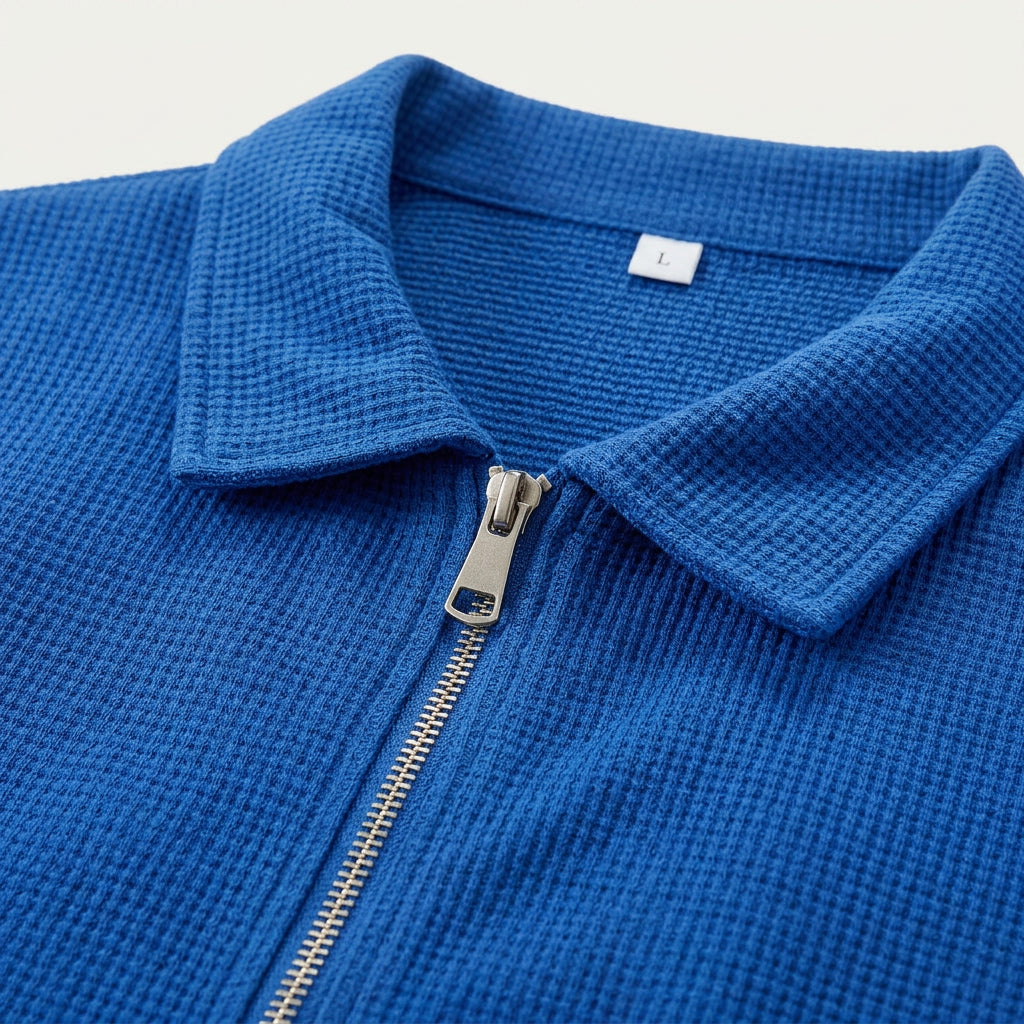 Veste Homme Zippée à Col Chemise