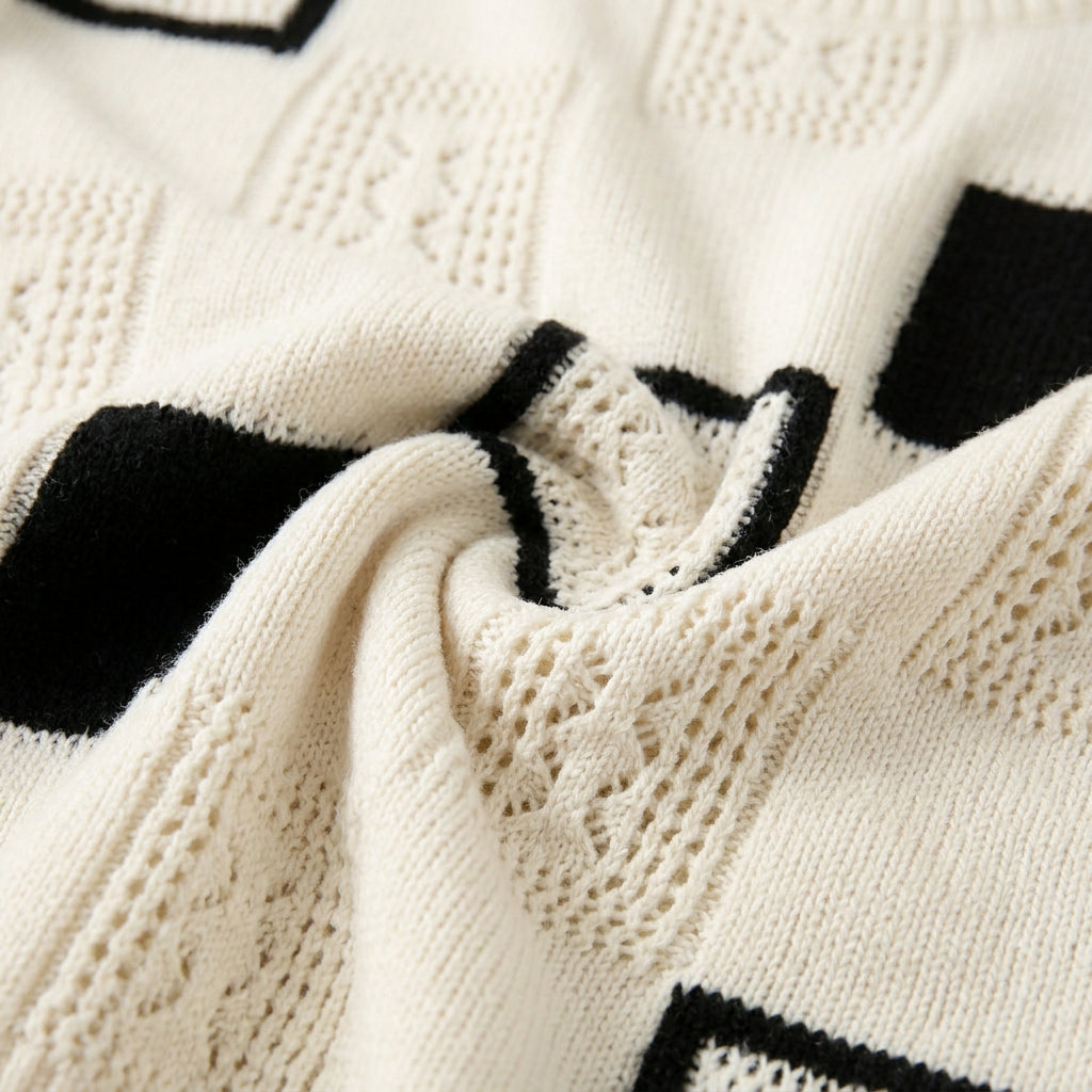 Pull Patchwork Femme en Maille