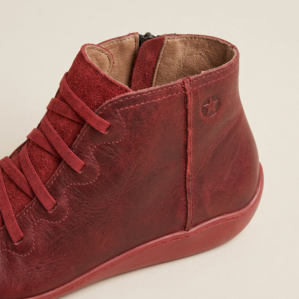 Bottines à Lacets Femme à Talon Compensé
