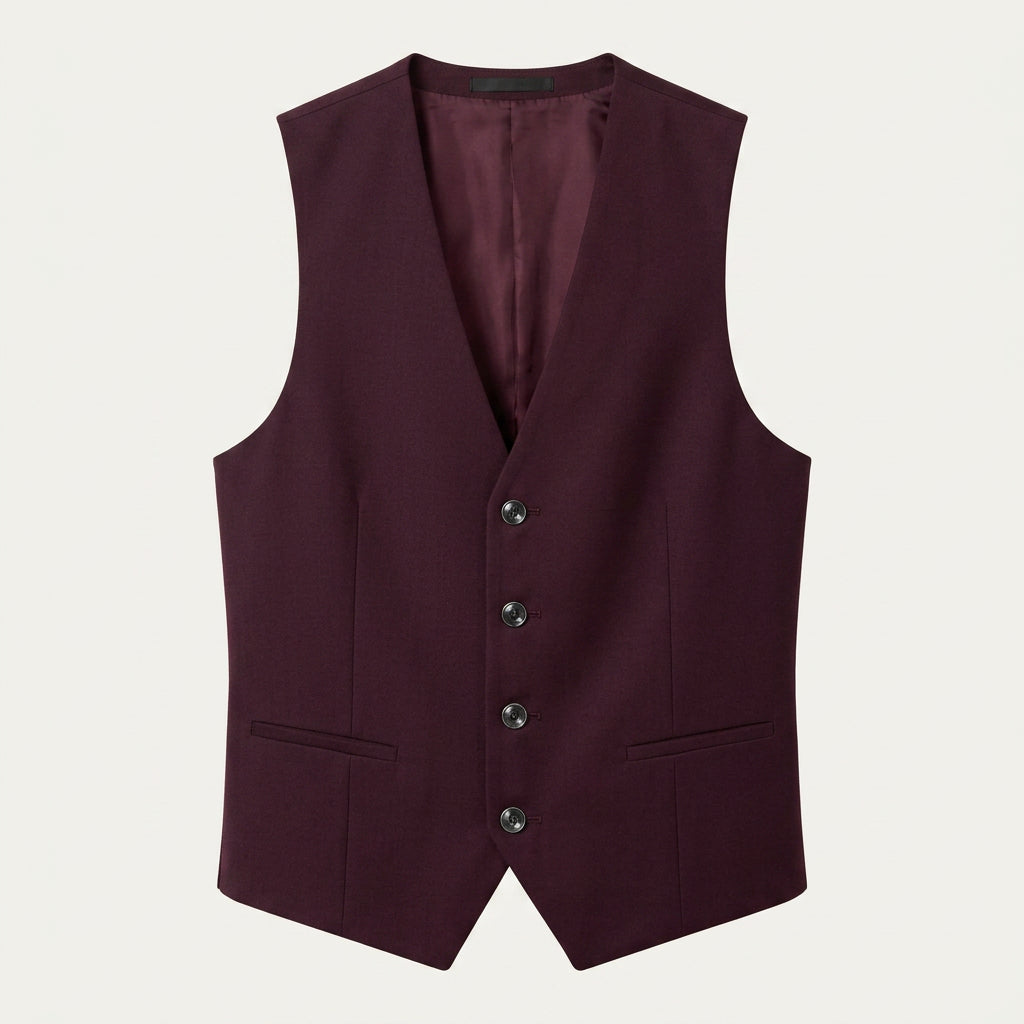 Costume Homme Trois Pièces Revers Crantés Ajusté