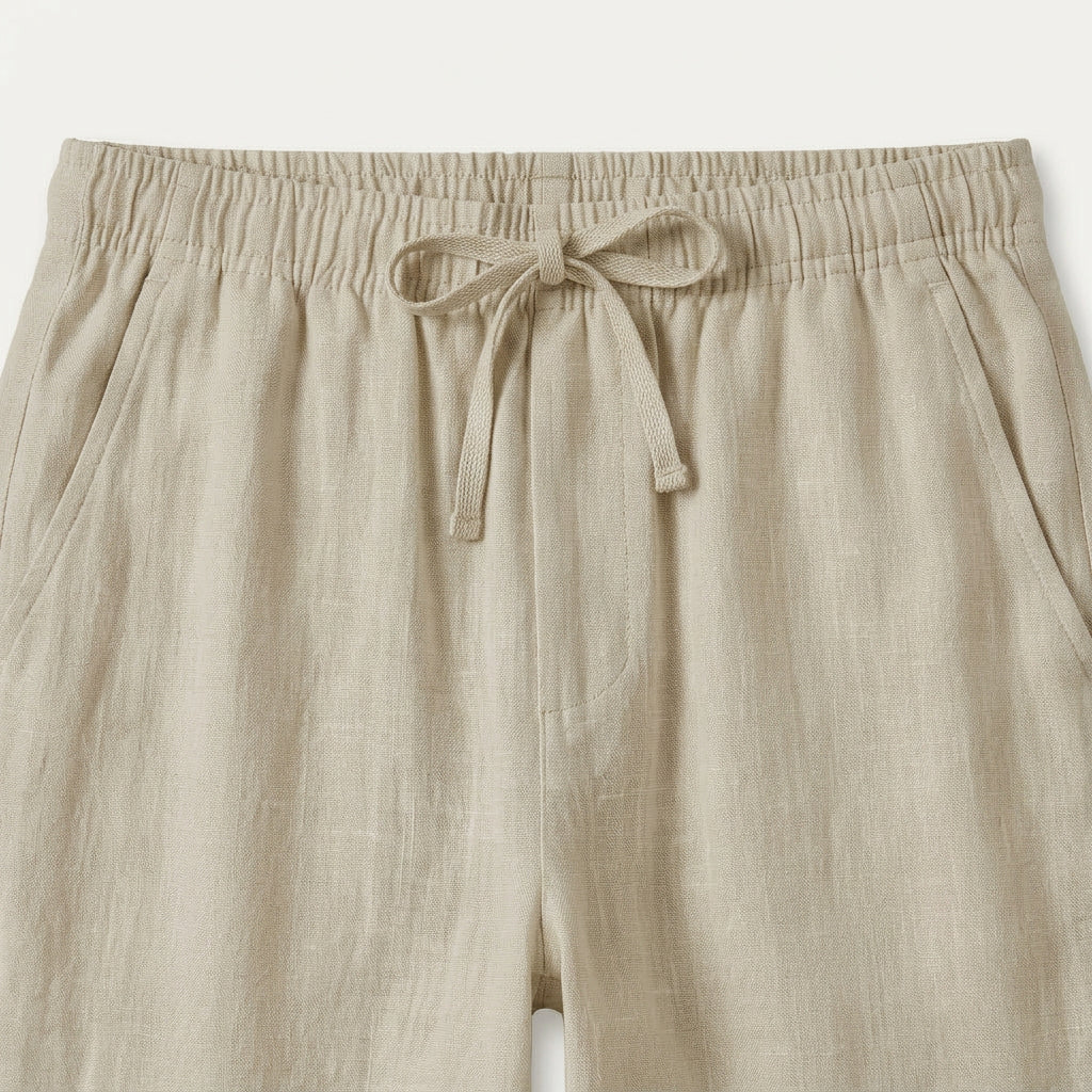 Pantalon Homme Droit Taille Élastique Cordon