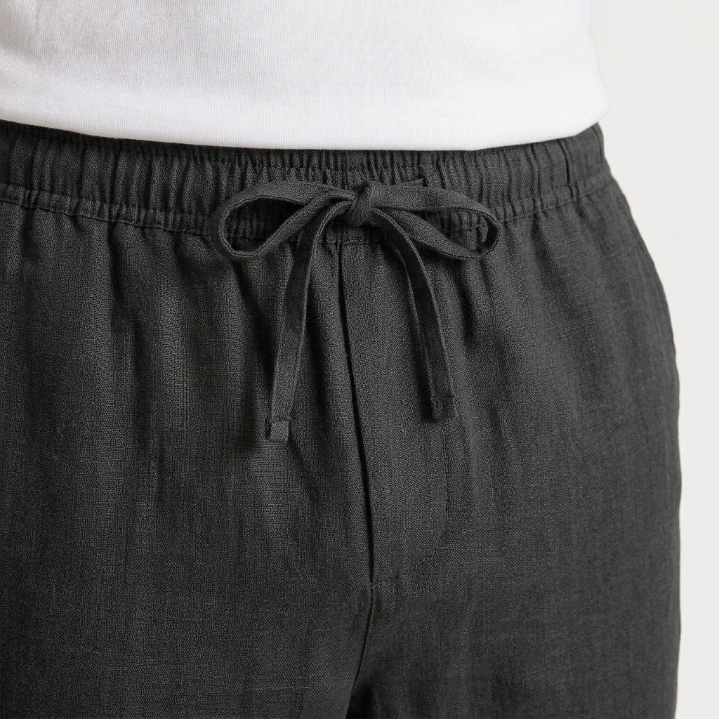 Pantalon Homme Droit Taille Élastique Cordon