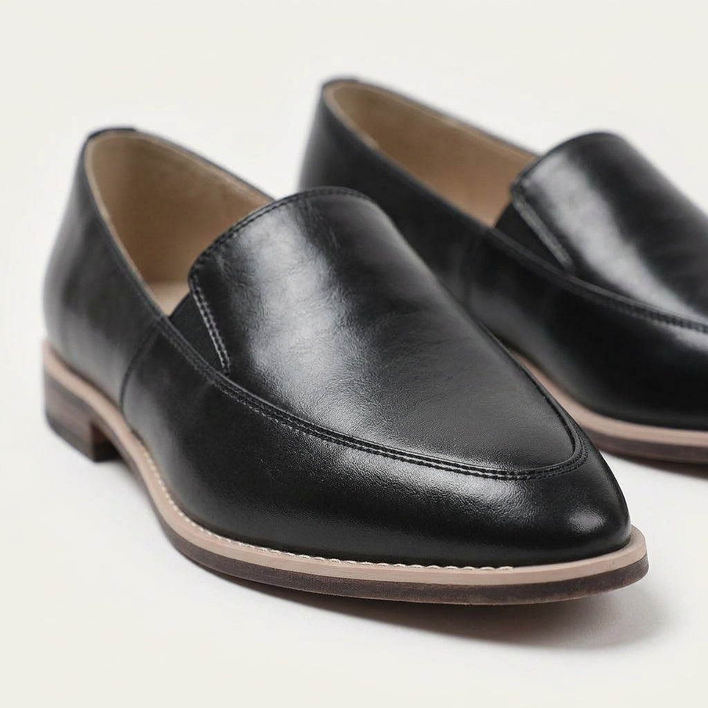 Mocassins Femme À Enfiler Finition Polie
