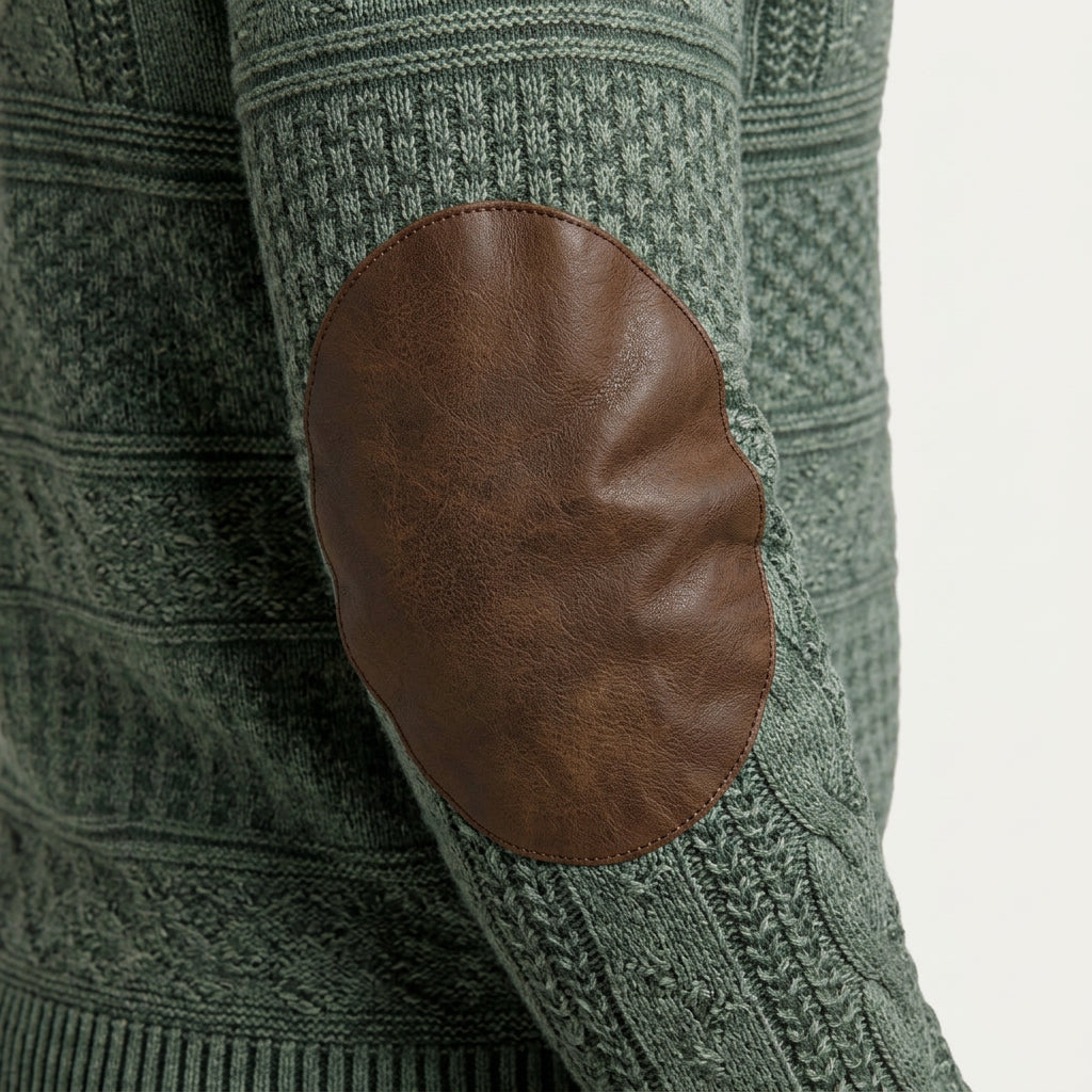 Pull Camionneur Homme en Maille Torsadée