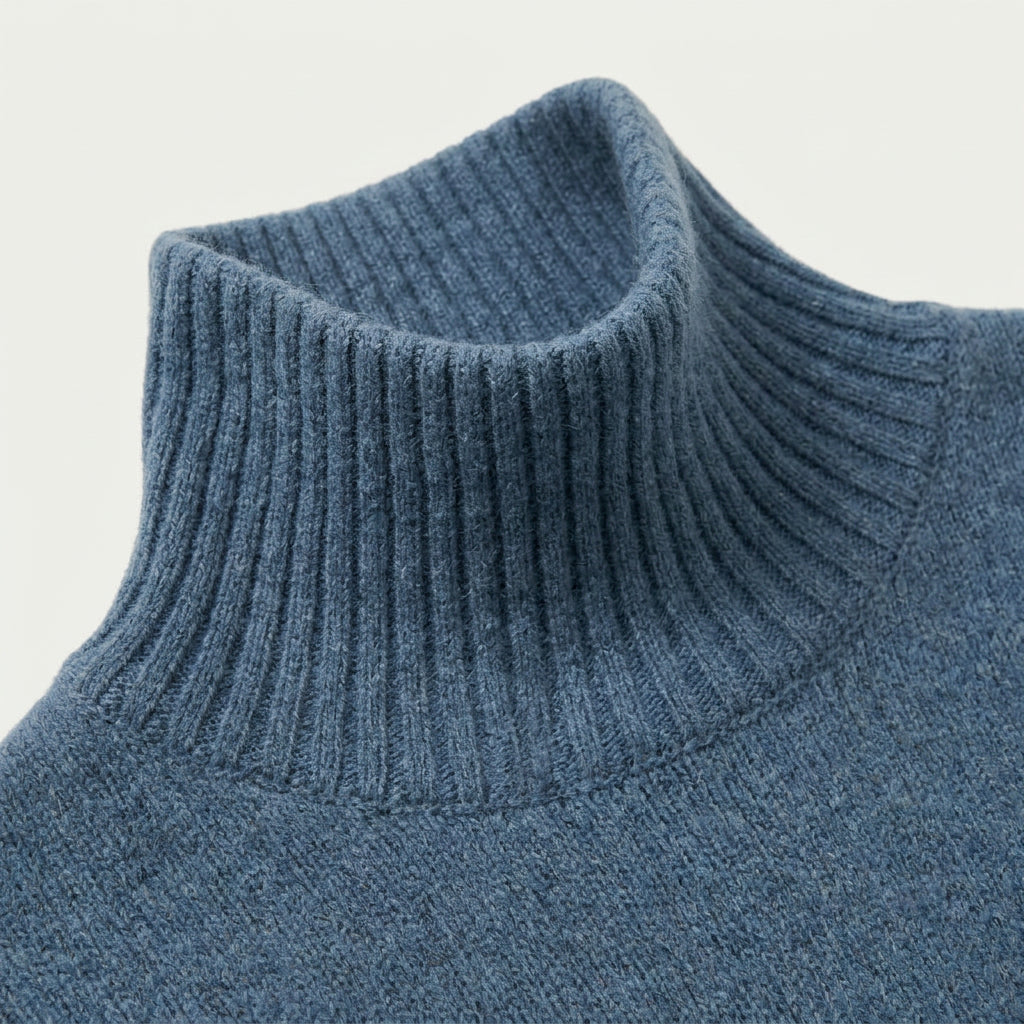 Pull Col Roulé Femme Oversize
