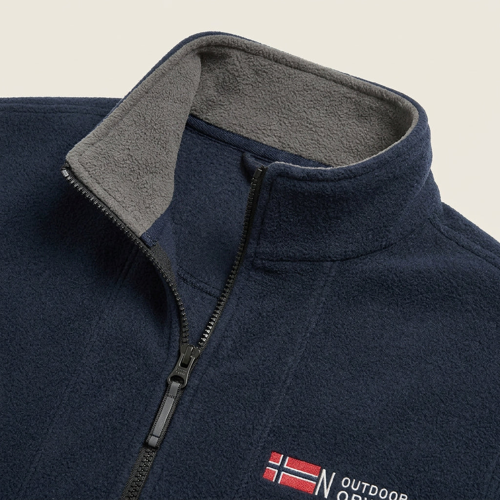 Polaire Homme Zippée à Col Montant