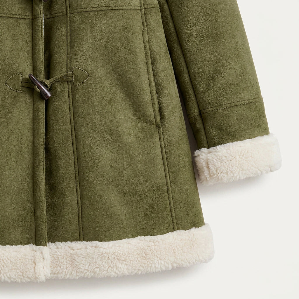 Manteau à Capuche Femme Doublé Style Duffle Coat