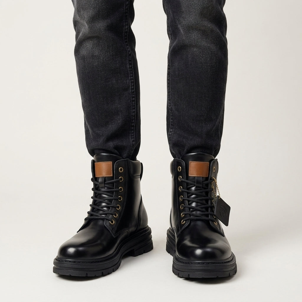 Bottines Montantes à Lacets Homme