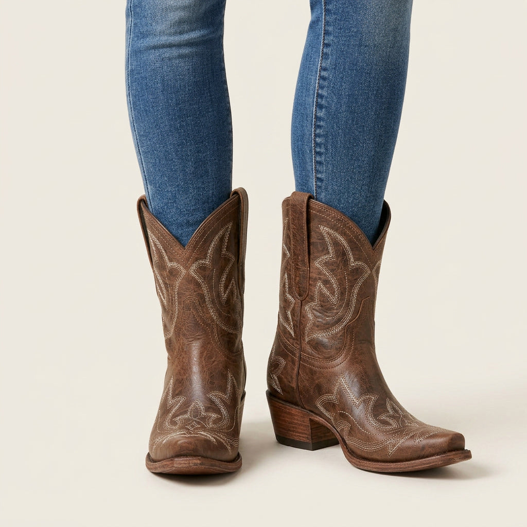 Bottines Western Femme à Bout Pointu
