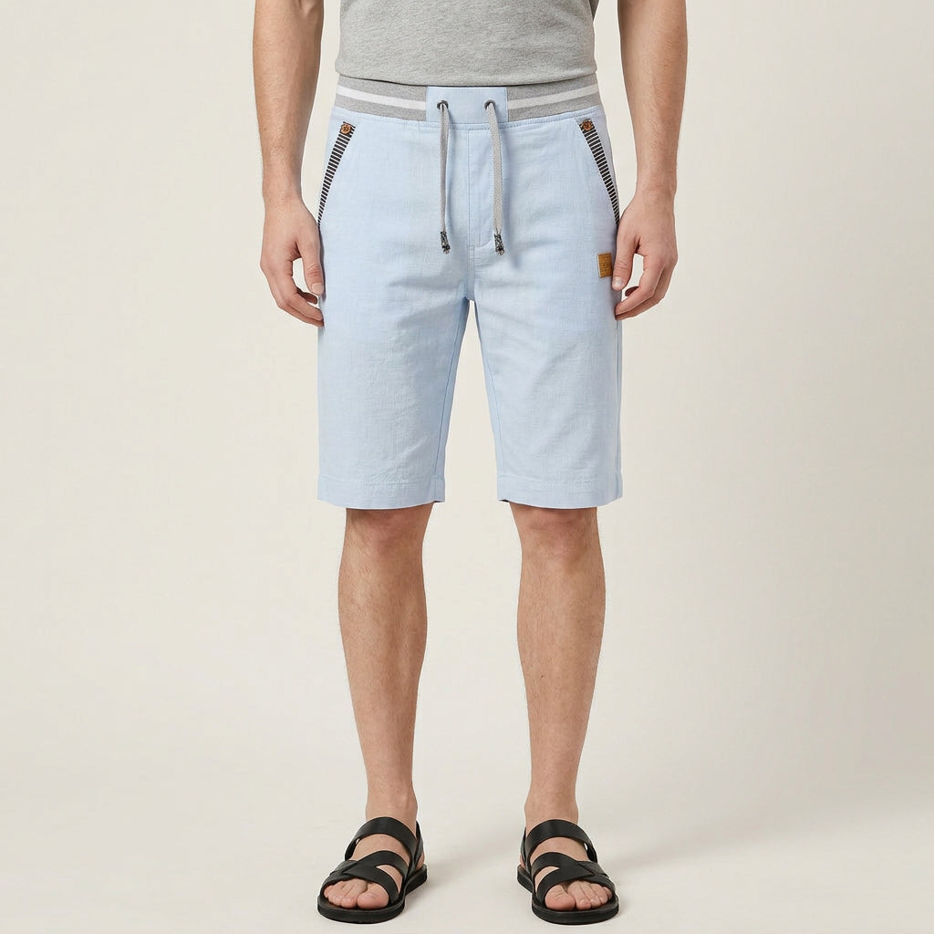 Short Homme Taille Ajustable Poches Contrastées