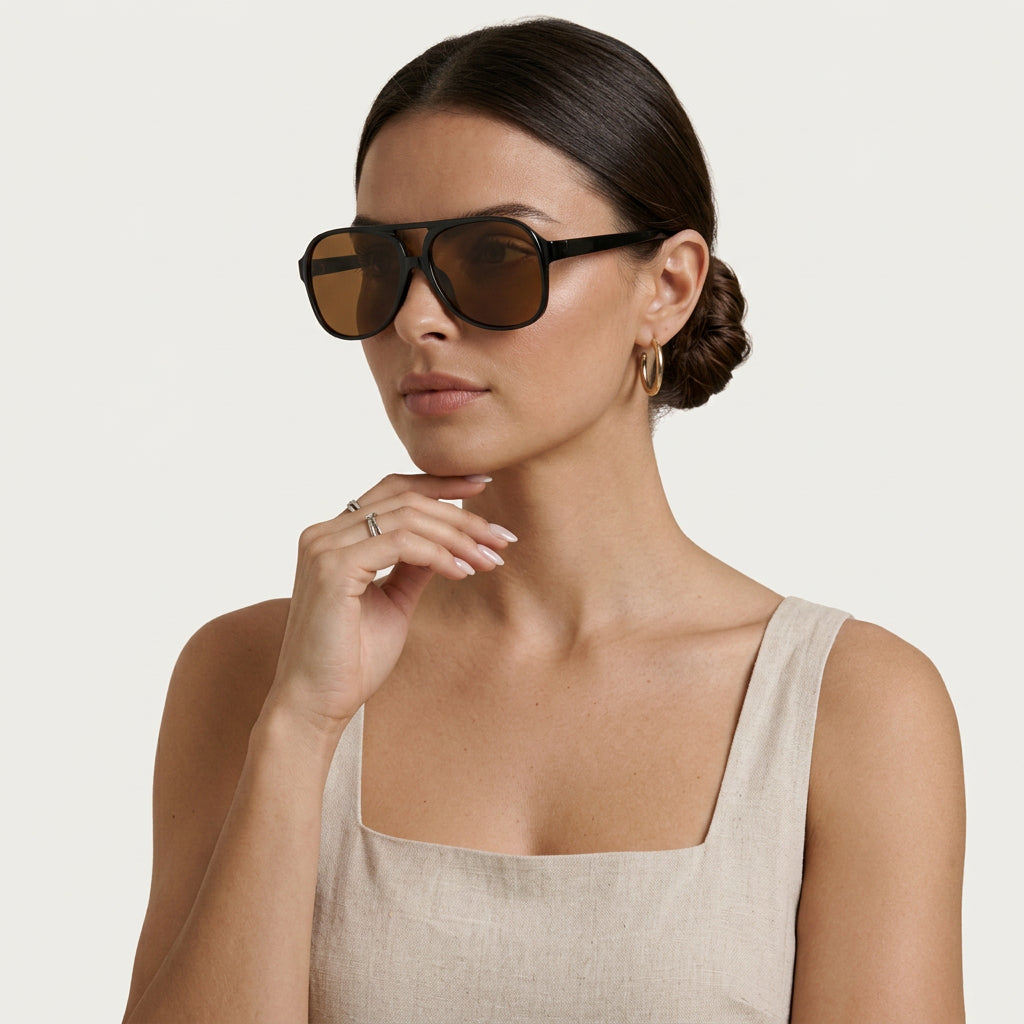 Lunettes De Soleil Aviateur Femme Verres Dégradés