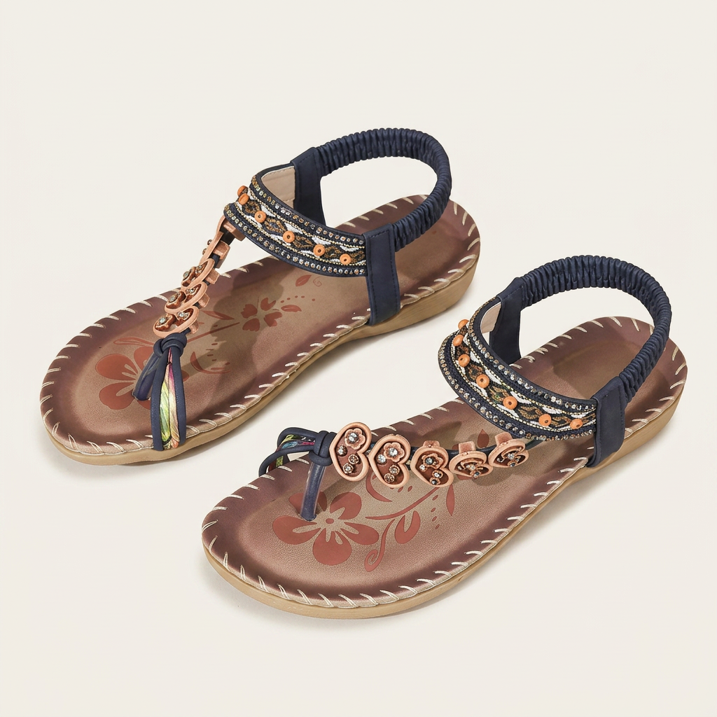 Sandales Femme Entredoigt Bride T Perlée