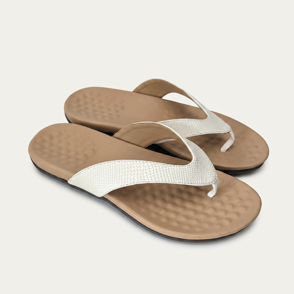 Sandales Tongs Femme Brides Texturées Semelle Plate