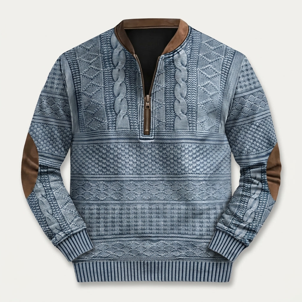 Pull Camionneur Homme en Maille Torsadée