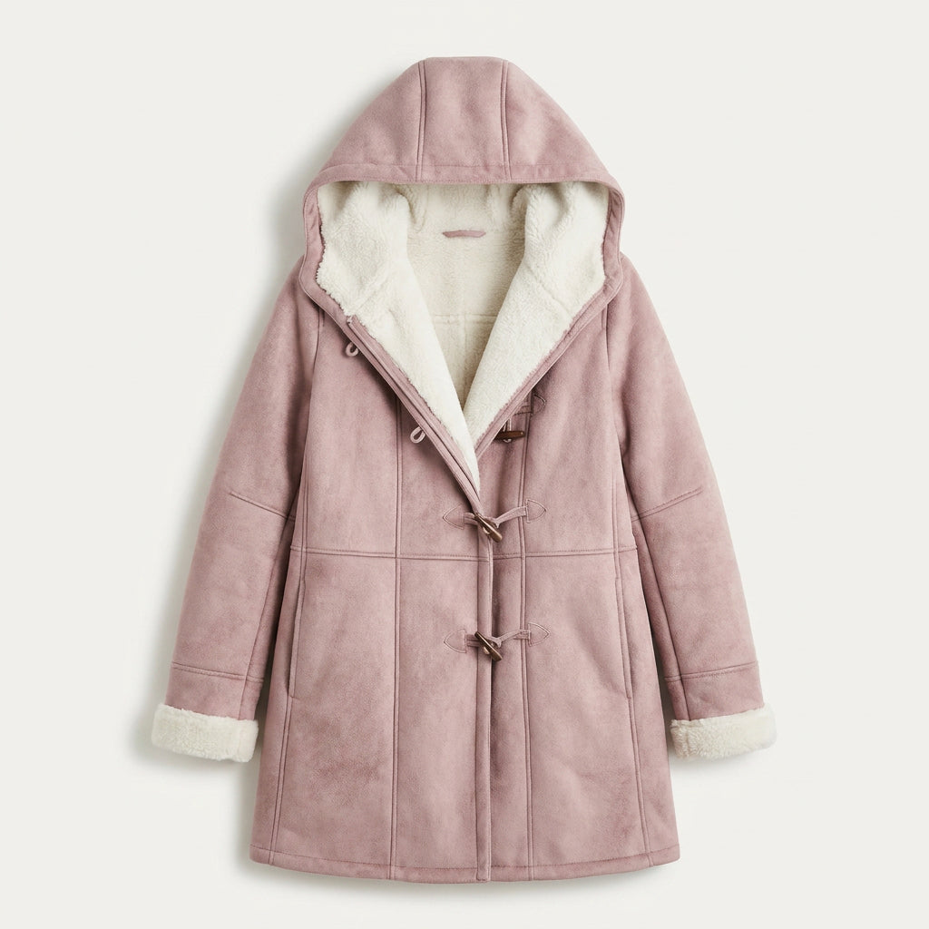 Manteau à Capuche Femme Doublé Style Duffle Coat