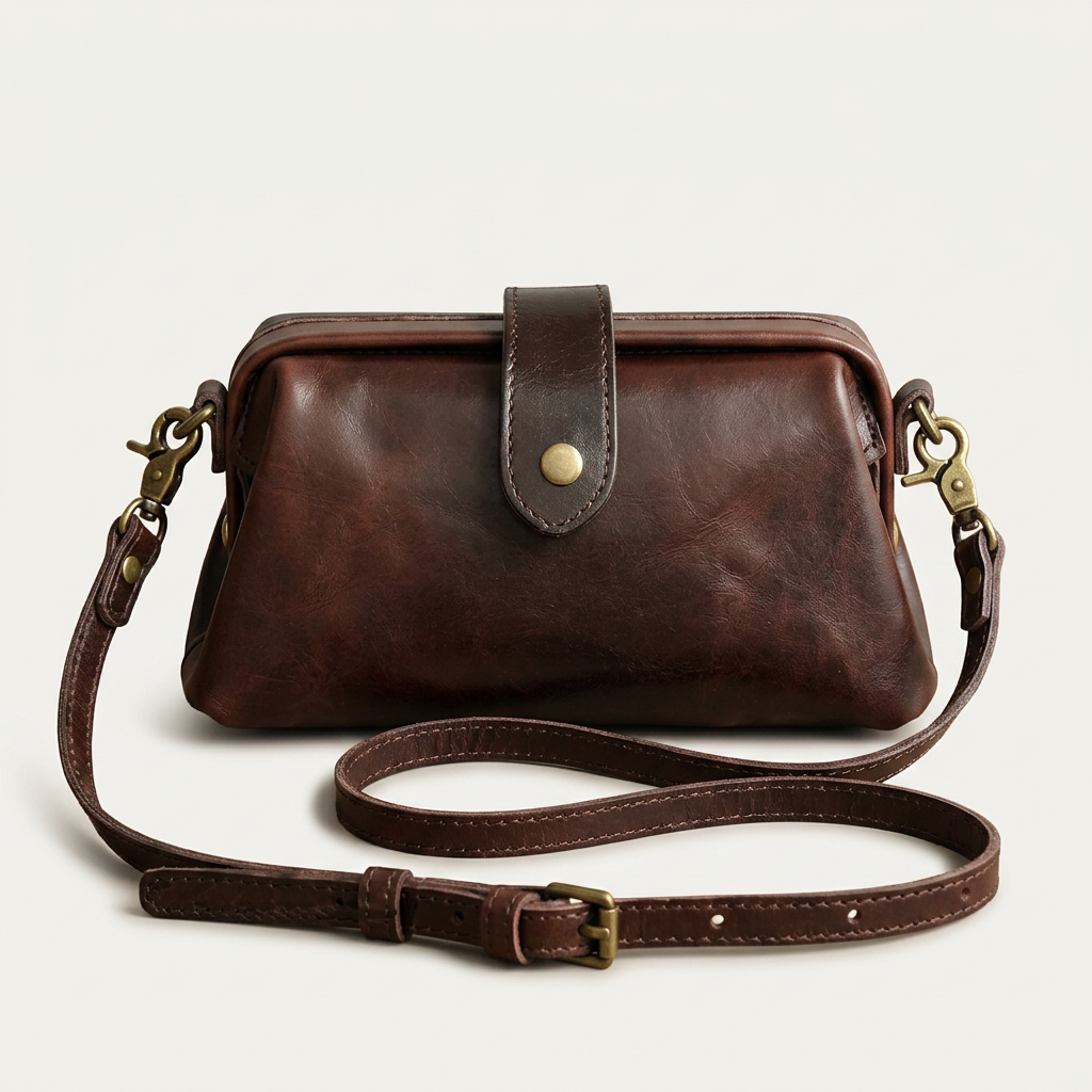 Sac Bandoulière Femme Vintage Rigide Réglable