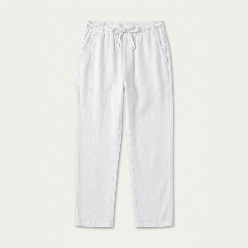 Pantalon Homme Droit Taille Élastique Cordon