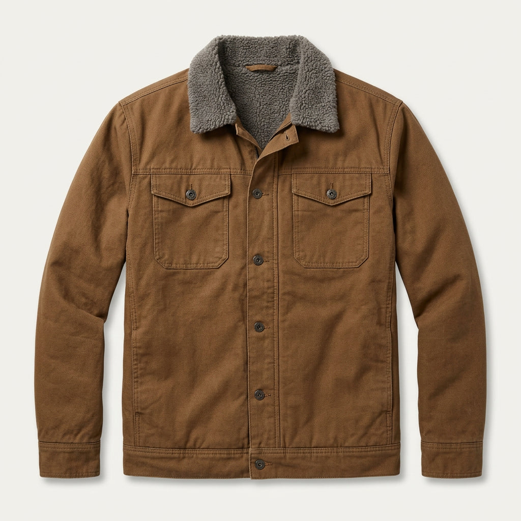 Veste Western Homme Doublée à Col Fourré