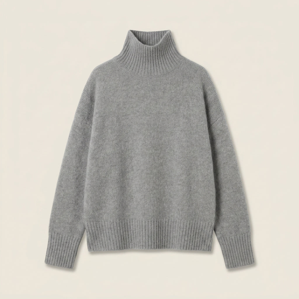 Pull Col Roulé Femme Oversize
