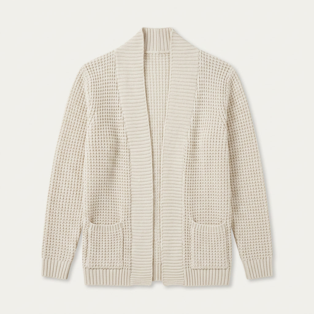 Cardigan Homme Long en Maille Ouvert