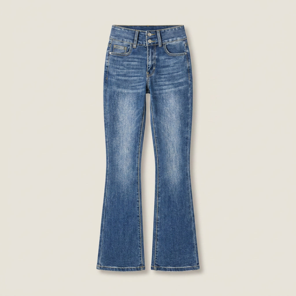 Jean Flare Femme Taille Mi-Haute
