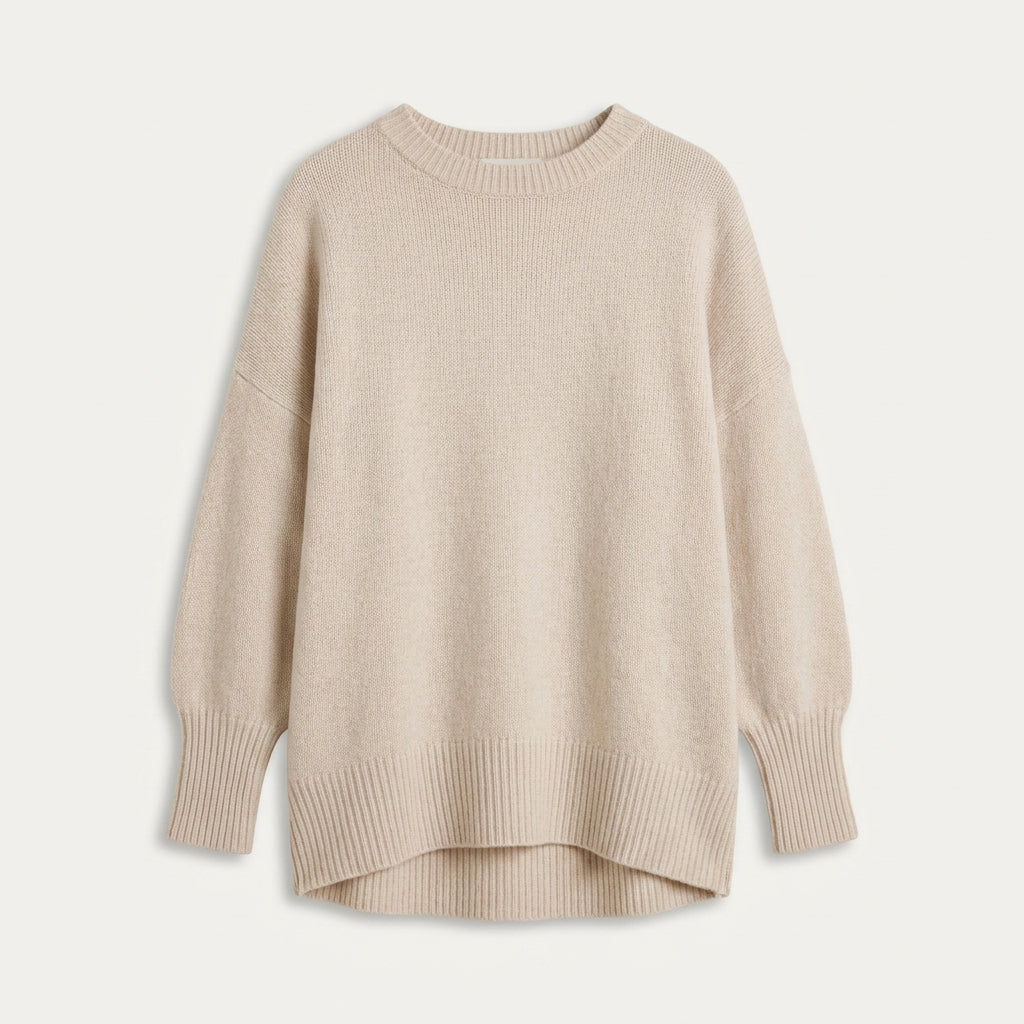 Pull Oversize Femme à Col Rond