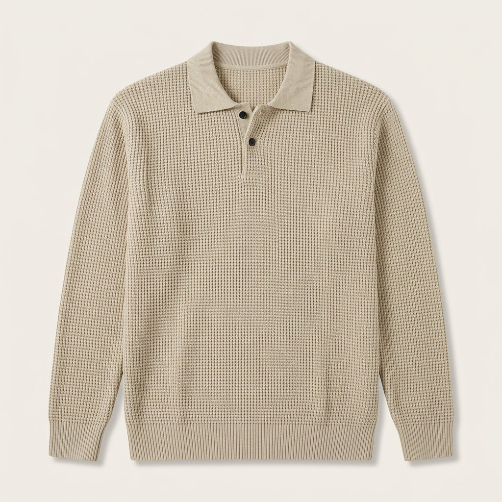 Pull Col Polo Homme en Maille
