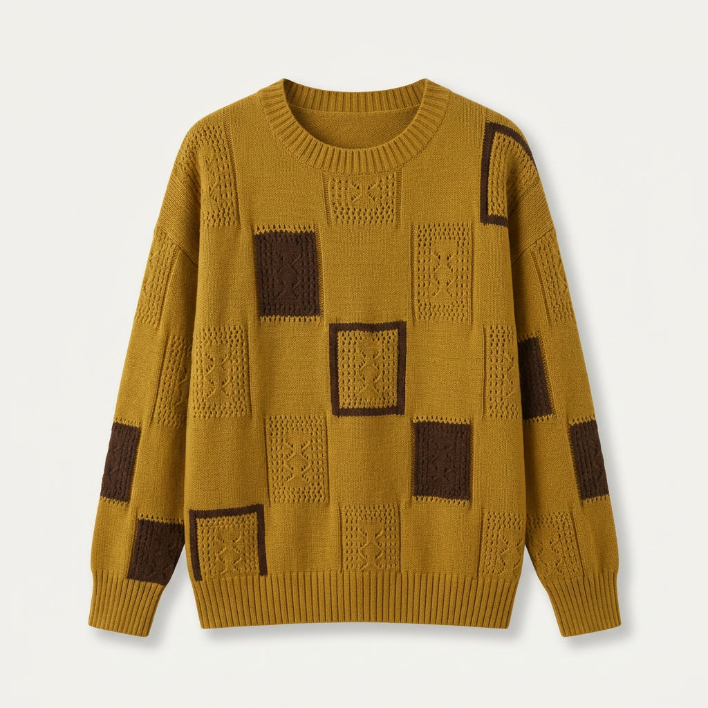 Pull Patchwork Femme en Maille