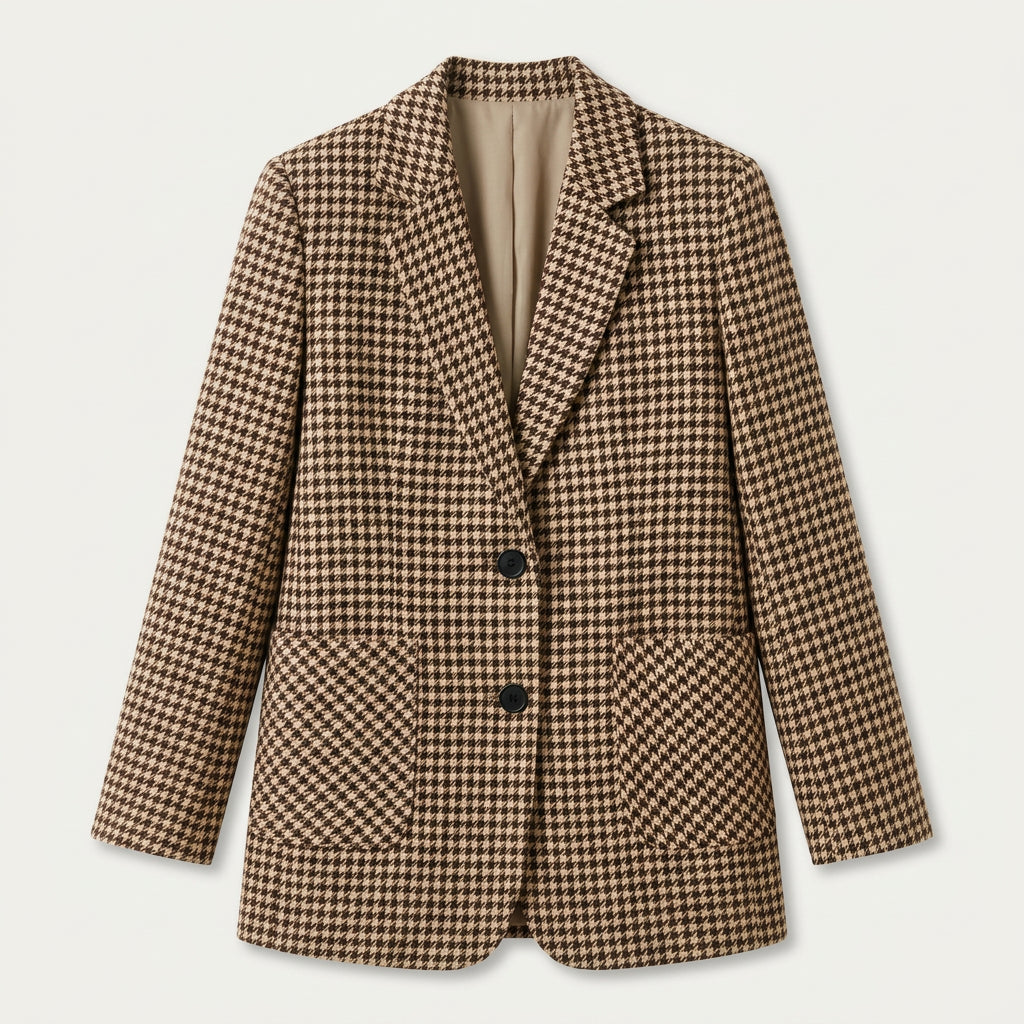 Veste Femme à Carreaux avec Ceinture