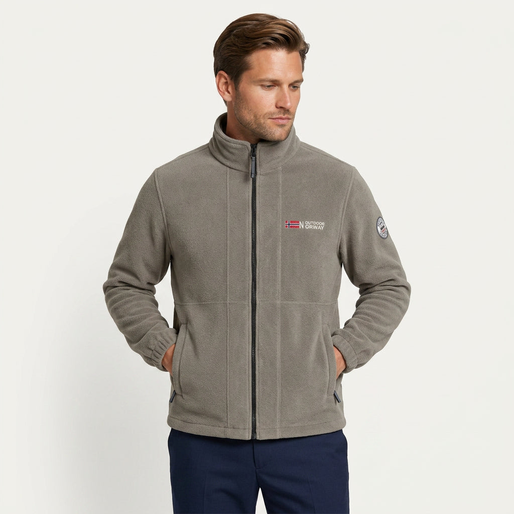Polaire Homme Zippée à Col Montant