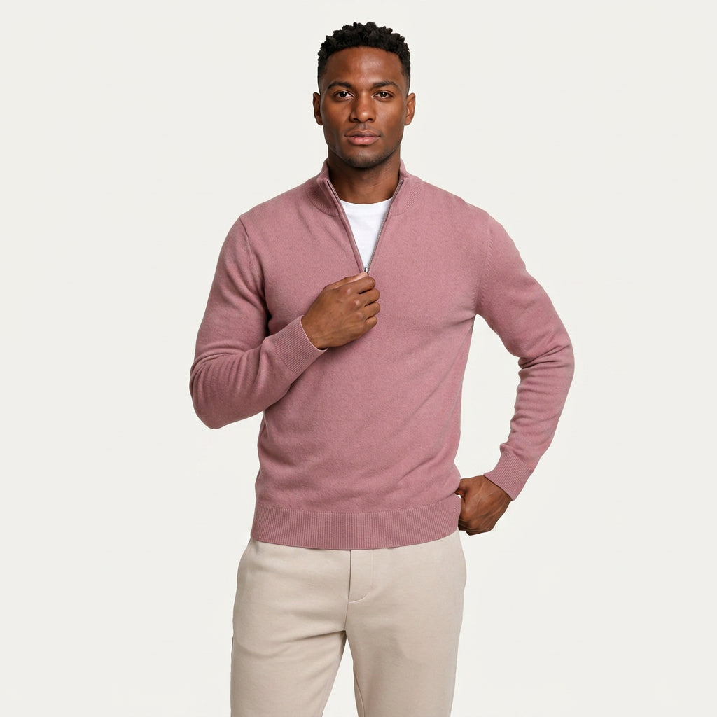 Pull Camionneur Homme Col Zippé