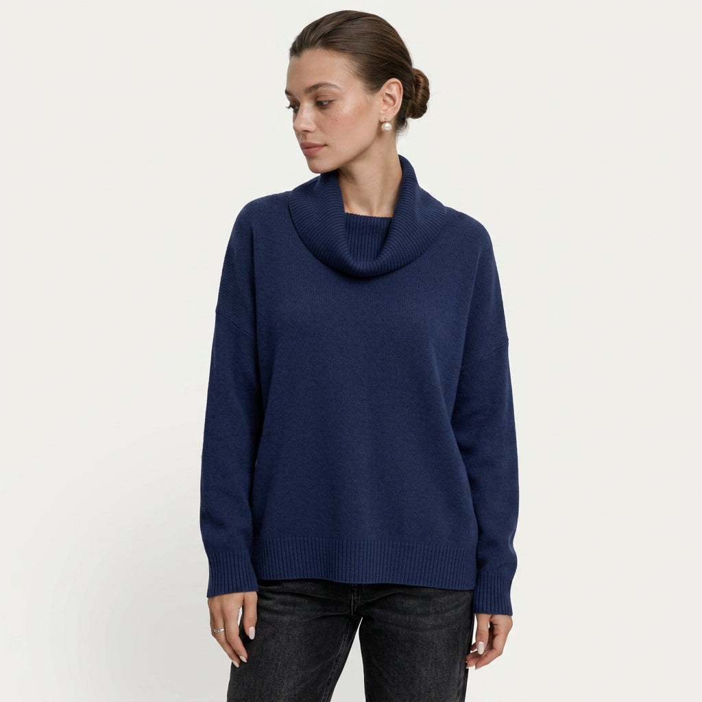 Pull Femme en Maille à Col Bénitier